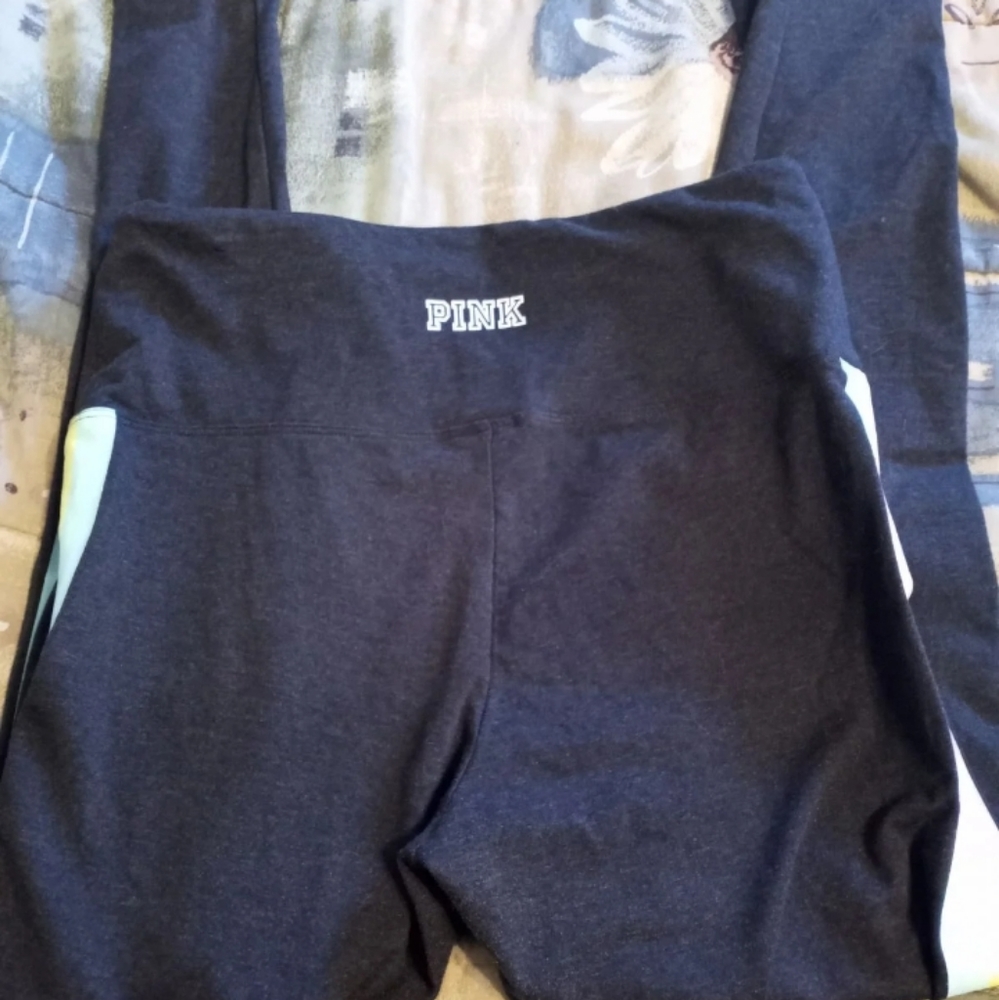 VS PINK rainbow striped leggings